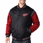 Detroit Red Wings Enforcer Black/Red Satin Jacket