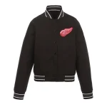 Detroit Red Wings Front Hit Black Polyester Jacket