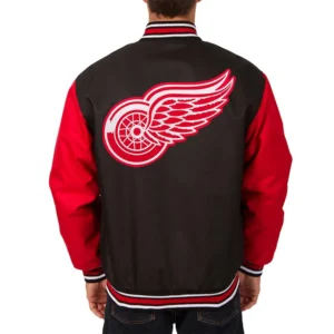 Detroit red wings front hit black red jacket