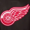Detroit red wings front hit polyester varsity jacket