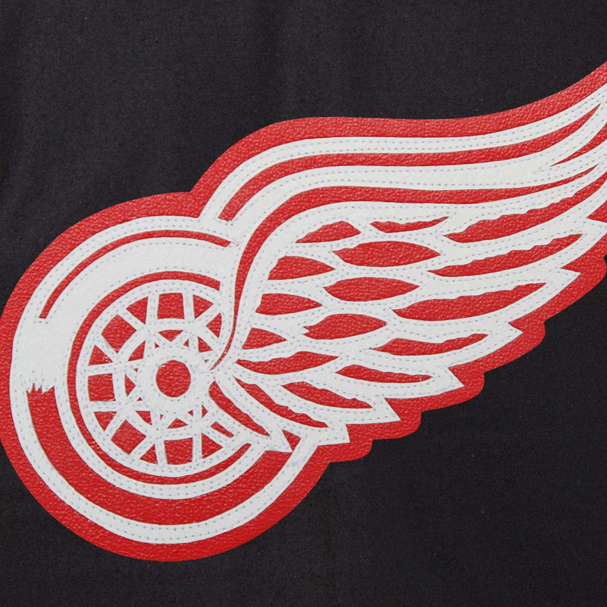 Detroit red wings one color wool varsity jacket black 2 1