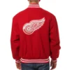 Detroit red wings one color wool varsity jacket red 4 1