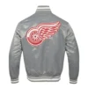 Detroit red wings script tail satin varsity jacket gray 4