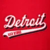 Detroit red wings script tail wool leather varsity jacket red white 5