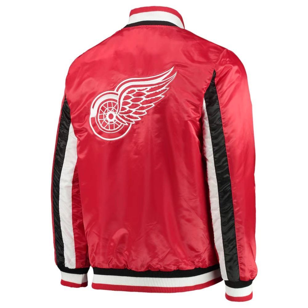 Detroit red wings the ace satin varsity jacket red 1