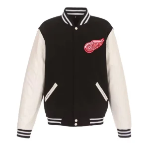Detroit red wings two tone black white jacket