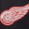 Detroit red wings two tone real wool leather jacket black white 2 1