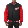 Detroit red wings two tone wool varsity jacket black red 01 1