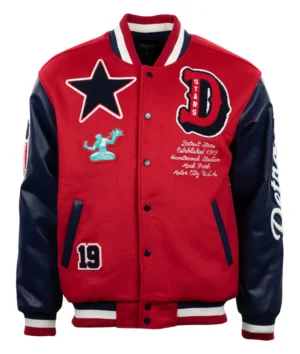 Detroit stars vintage inspired varsity jacket 1