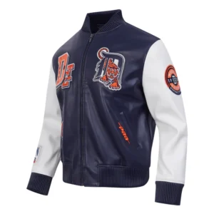 Detroit tigers best of mens navy white varsity jacket