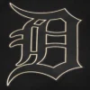 Detroit tigers black gold wool leather varsity jacket black 5