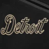 Detroit tigers black gold wool leather varsity jacket black 6