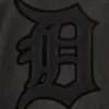 Detroit tigers full leather bomber varsity jacket black