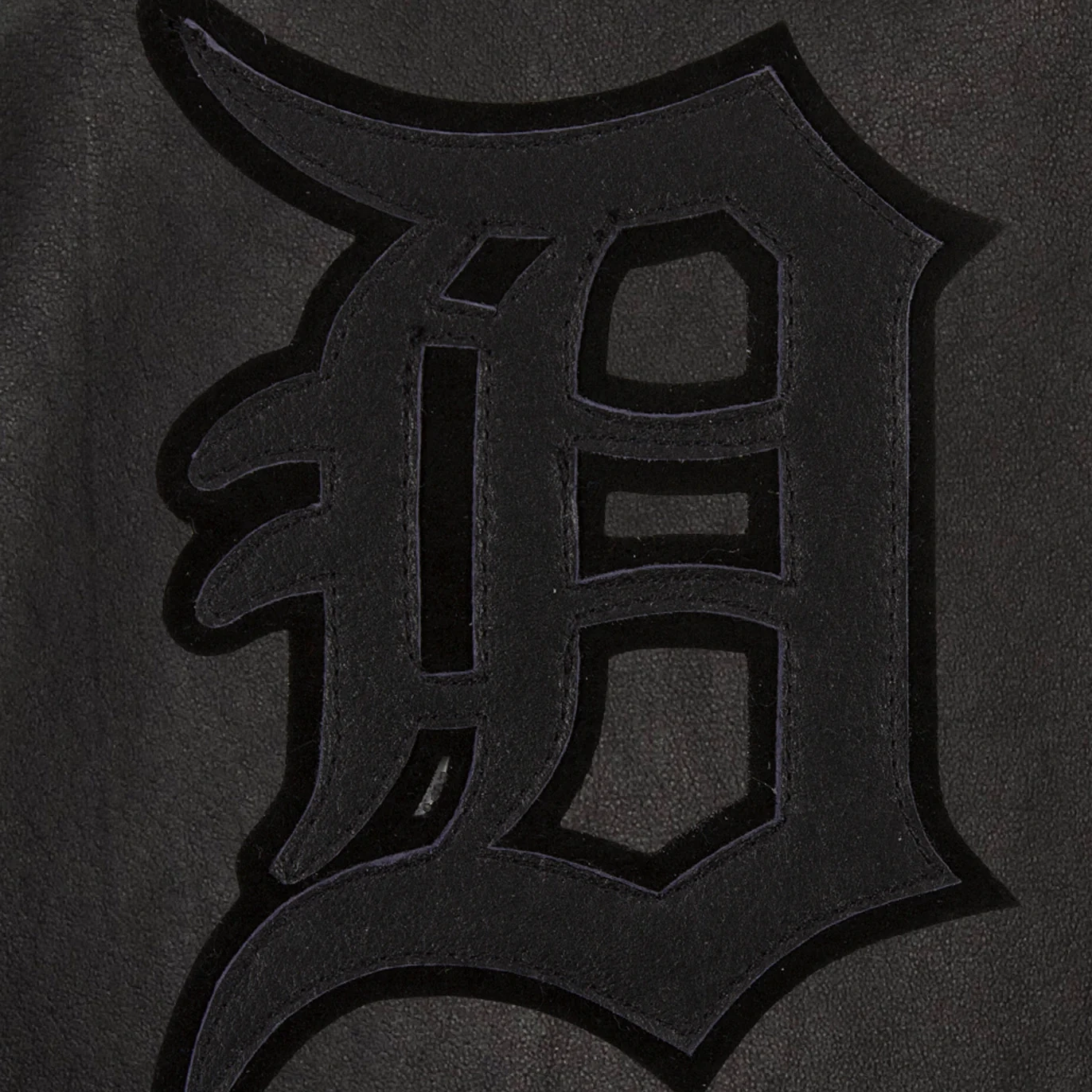 Detroit tigers full leather bomber varsity jacket black