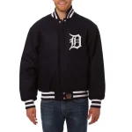 Detroit Tigers One Color Navy Wool Jacket