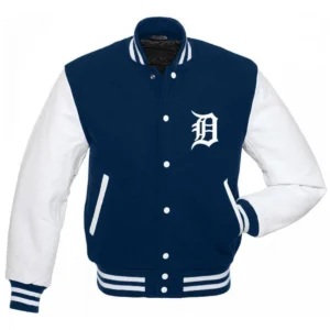 Detroit tigers letterman wool leather varsity jacket 1