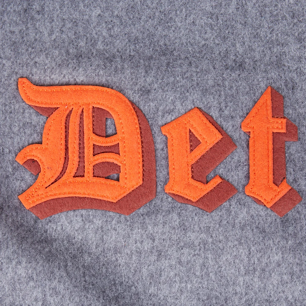 Detroit tigers old english wool leather varsity jacket greywhite 4 1