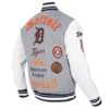 Detroit tigers old english wool leather varsity jacket greywhite 5 1