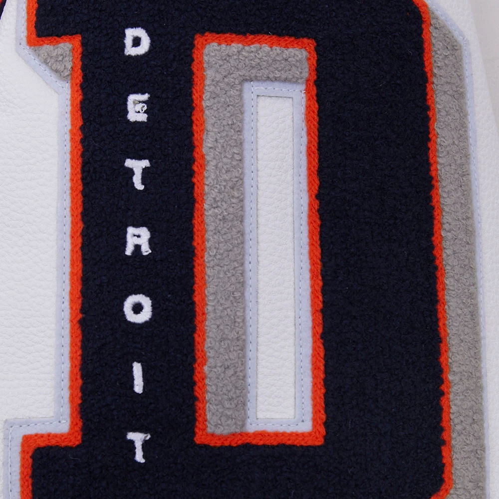 Detroit tigers old english wool leather varsity jacket navywhite 3 1