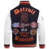 Detroit tigers old english wool leather varsity jacket navywhite 6 1