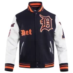 Detroit Tigers Old English Wool/Leather Jacket