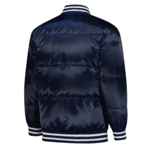 Detroit tigers puffer satin varsity jacket