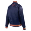 Detroit tigers script tail satin varsity jacket navy 9