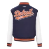 Detroit tigers script tail wool varsity jacket navywhite 3