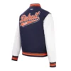 Detroit tigers script tail wool varsity jacket navywhite 4