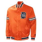 Detroit Tigers Slider Orange Satin Jacket