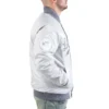 Dodgers silver satin bomber jacket