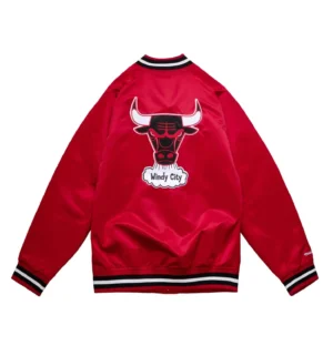 Double clutch lightweight satin jacket chicago bulls 1
