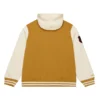 Dusted hooded chicago blackhawks browncream polyester jacket