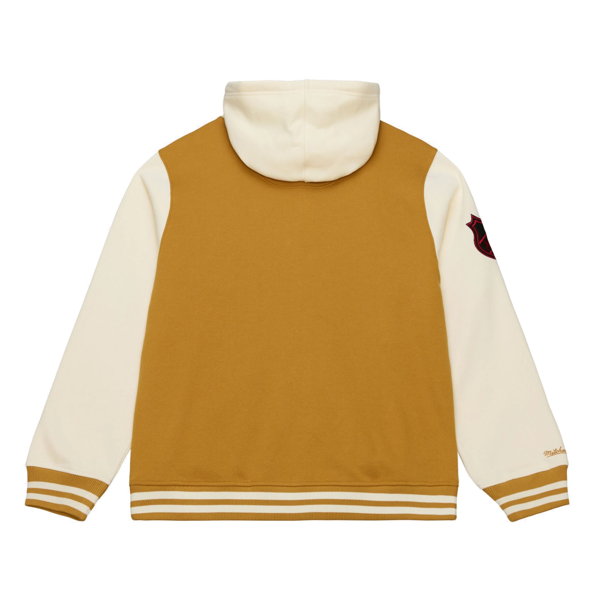 Dusted hooded chicago blackhawks browncream polyester jacket