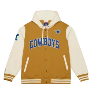 Dusted hooded dallas cowboys polyester jacket