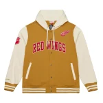 Detroit Red Wings Brown/Cream Dusted Hooded Jacket