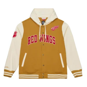 Dusted hooded detroit red wings polyester jacket