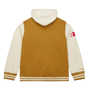 Dusted hooded kansas city chiefs browncream polyester jacket