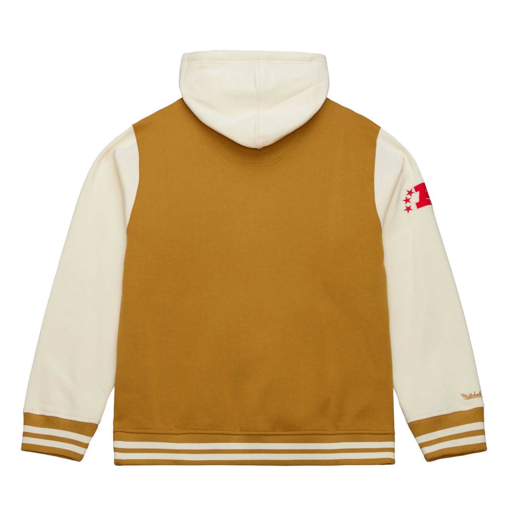 Dusted hooded kansas city chiefs browncream polyester jacket