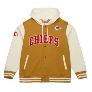 Dusted hooded kansas city chiefs polyester jacket