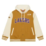 Los Angeles Lakers Brown/Cream Dusted Hooded Jacket
