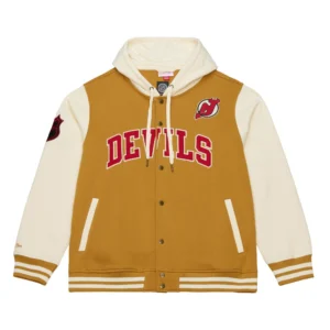 Dusted hooded new jersey devils polyester jacket