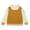 Dusted hooded new york rangers browncream polyester jacket