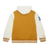 Dusted hooded philadelphia eagles browncream polyester jacket