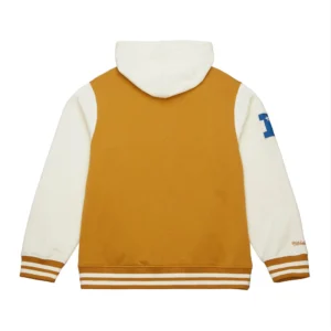 Dusted hooded philadelphia eagles browncream polyester jacket