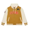 Dusted hooded philadelphia flyers polyester jacket
