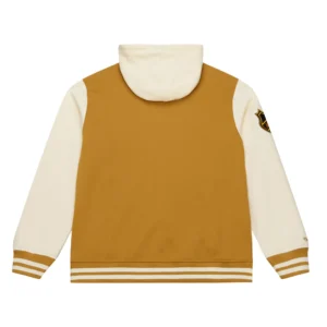 Dusted hooded pittsburgh penguins browncream polyester jacket