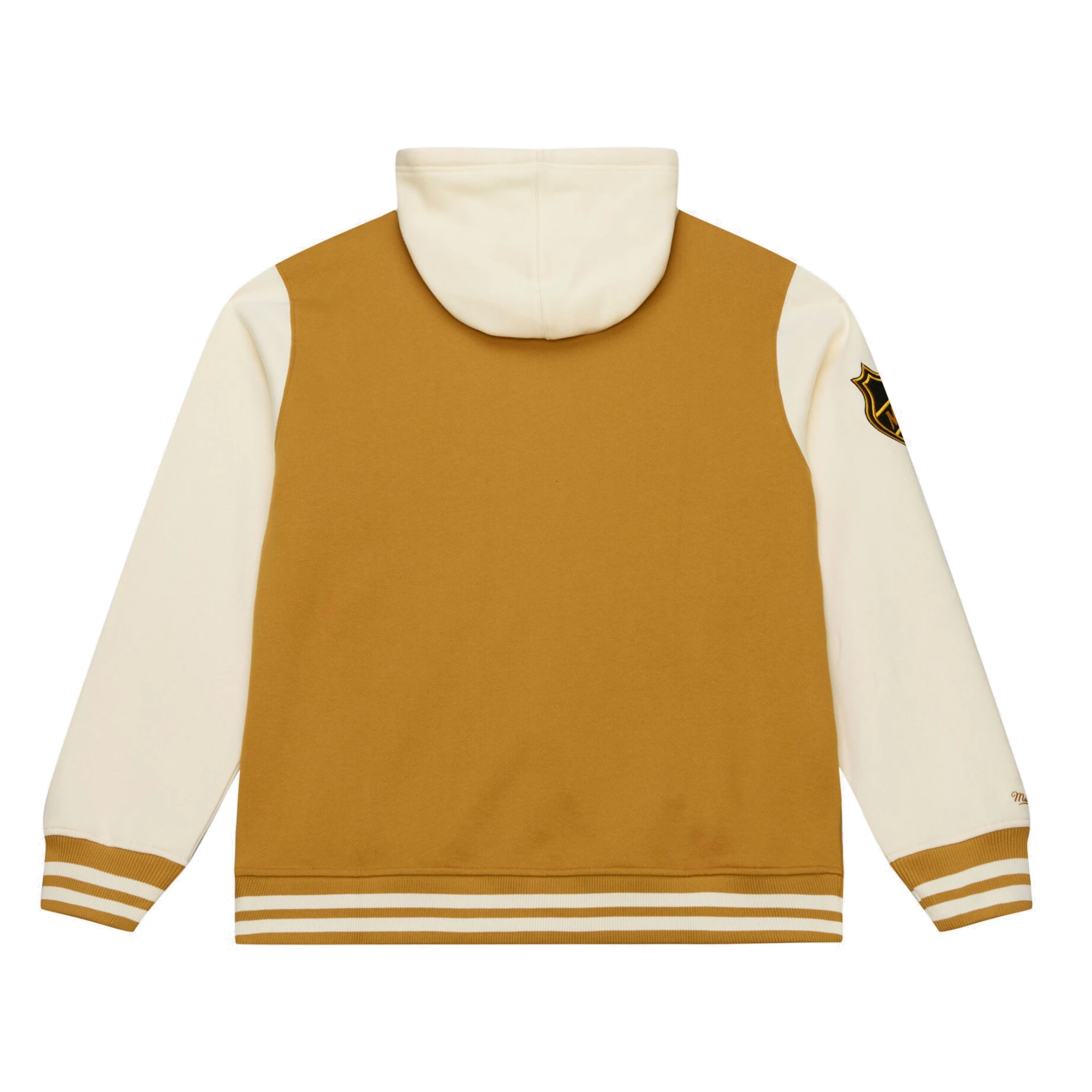 Dusted hooded pittsburgh penguins browncream polyester jacket