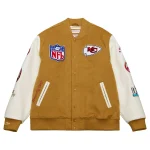 Kansas City Chiefs Brown Wool/Leather Dusted Jacket