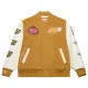 Dusted varsity los angeles lakers brown jacket
